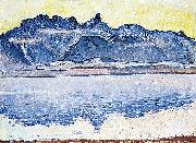 Ferdinand Hodler Stockhornkette mit Thunersee oil